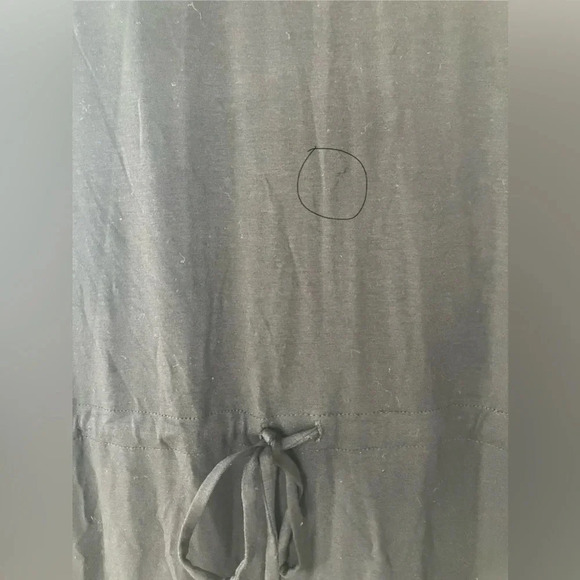 NWT EILEEN FISHER Mock Neck Tie Waist Sleeveless Dress Small in Black (defect) - Picture 6 of 7